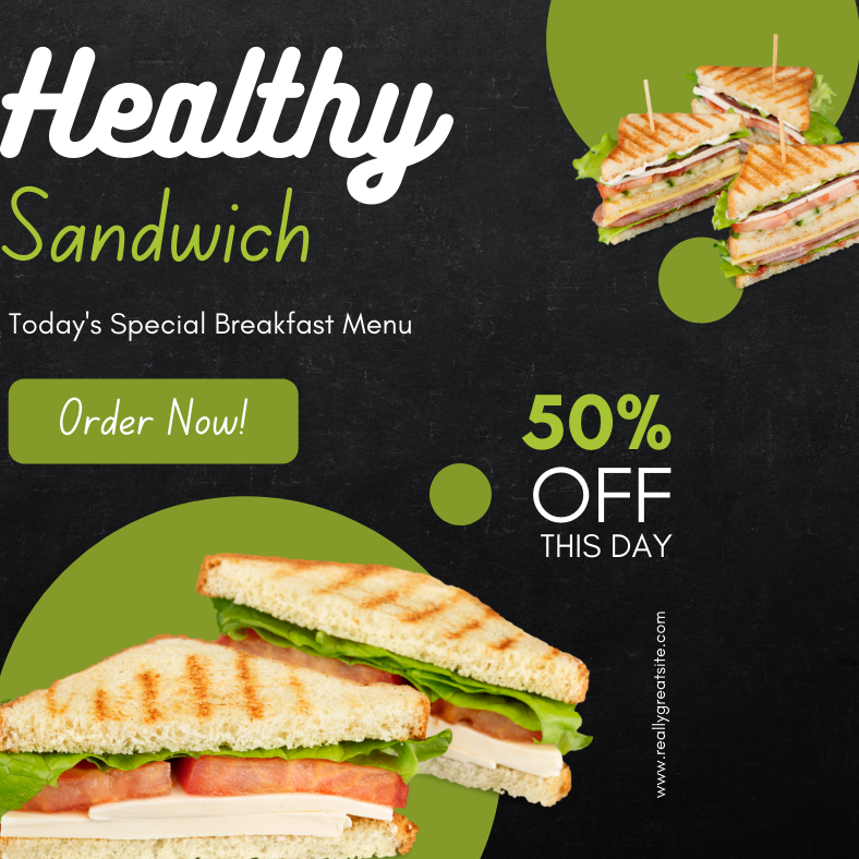 Discount Menu Poster for Business Post Social Media Management